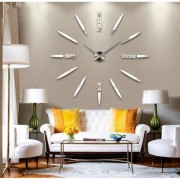 Настінний годинник Art 3D DIY ZH012 ВЕЛИКІ срібло