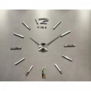Настінний годинник Art 3D DIY ZH003 ВЕЛИКІ срібло