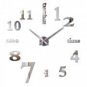 Настінний годинник Art 3D DIY ZH015 МАЛЕНЬКІ срібло
