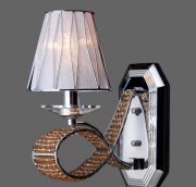 Бра на 1 лампу з білим плафоном та намистинами (KC017/1W)