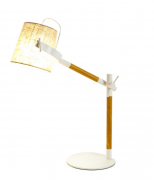 Настільна лампа з білим абажуром та регульованою ніжкою. (ZD025T)