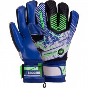 Перчатки вратарские GK-002 SOCCERMAX р-р 9 Cиний-салатовый