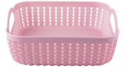 Корзина-плетенка для специй пластиковая Hoz MMS-R85524 Розовый
