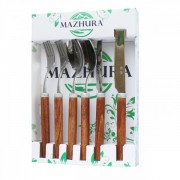 Набір 6 приладів 2 персони Wood walnut MAZHURA mz505661