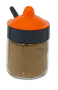 Спецівниця з ложкою Herevin Spice Combine Colours MIX скло оранжева 200мл MLM-131505-560