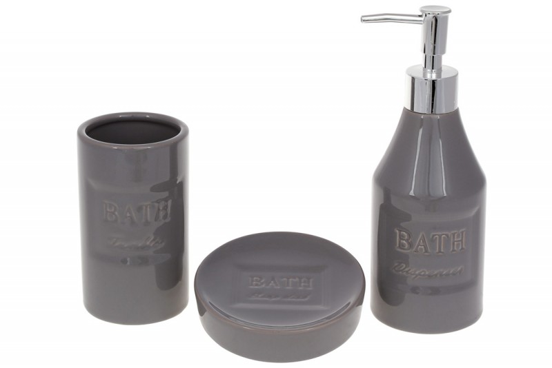 Набір для ванної кімнати Bon 851-305 (3 предмети) Bath колір - сірий