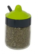 Спеціальниця з ложкою Herevin Spice Combine Colours MIX скло зелене 200мл MLM-131505-560
