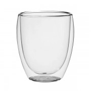 Склянка з подвійною стінкою скляна 9,5х12см 350мл