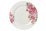Тарелка обеденная фарфоровая Розовый букет 19,3см