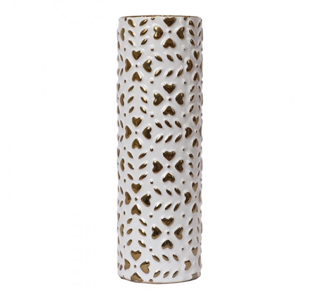 Напольная ваза керамическая с узорами Present 20303 белая