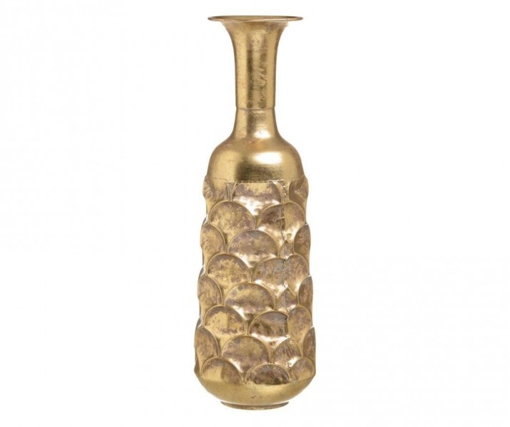 Высокая ваза металлическая Present 81225 золотая
