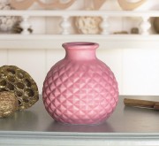 Декоративна ваза кераміка ромб h11см Present 1019743-5ТР темно-рожевий
