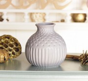 Декоративна ваза кераміка h11см Present 1019743-2С сірий