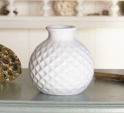 Декоративна ваза кераміка ромб h11см Present 1019743-4Б білий