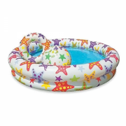 Надувний дитячий басейн з колом та м'ячем Intex 59460-1