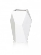 Ваза полигональная Полигон керамика 12.5*12.5*18 см Present 2501-18 Белая