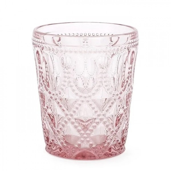 Набор стаканов стеклянных Flora розовый (6 шт) 350 мл. 31072
