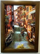 Пейзаж Венеция в деревянной рамке Present П-741 40*60