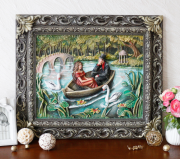 Картина панно Пара влюбленных в лодке Present КР 904 цветная
