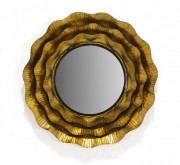 Настенное зеркало из металла d74.5 см Present 21016 Золотой