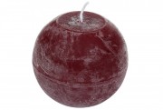 Свеча в форме шара Bon B010_1-3.1, 10см цвет - тёмно-красный