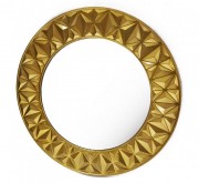 Настенное зеркало круглое из стекла и металла Present 21020 Золото