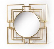 Настенное зеркало Иллюзия из стекла и металла Present 25017 Золото