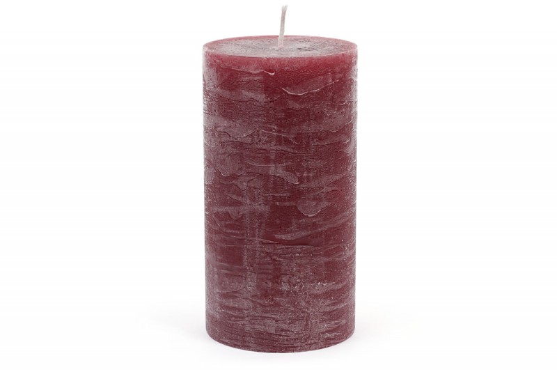 Свічка циліндрична Bon C08_15_1-3.1, 15 см, колір - темно-червоний
