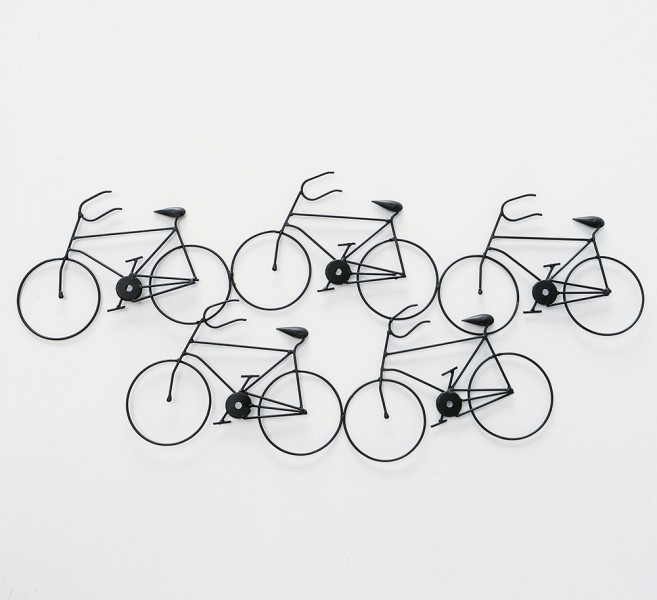 Настенная фигура Велосипеды W 76 см, L 2 см металл Present 2003165 Черный
