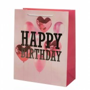 Подарочный пакет Happy Birthday L (8720-040) розовый