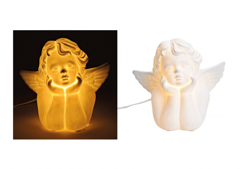 Светильник ночник Ангел керамика 24X14X22 см Present 10019478 белый