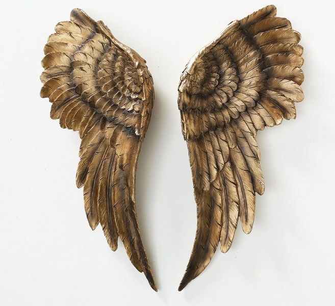 Настінний декор Крила ангел комплект, W 6 см, L 22 см полістоун Present 2001147 Золото