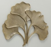 Настенный декор Листья Гинкго W 3 см, L 74 см алюминий Present 1020380 золото