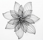 Настенный декор цветок Lizzy W 5 см, L 75 см, H 75 см металл Present 1021530 Черный