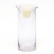 Свічник скляний зі знімною склянкою для декору Bon 527-C11, 18.5см