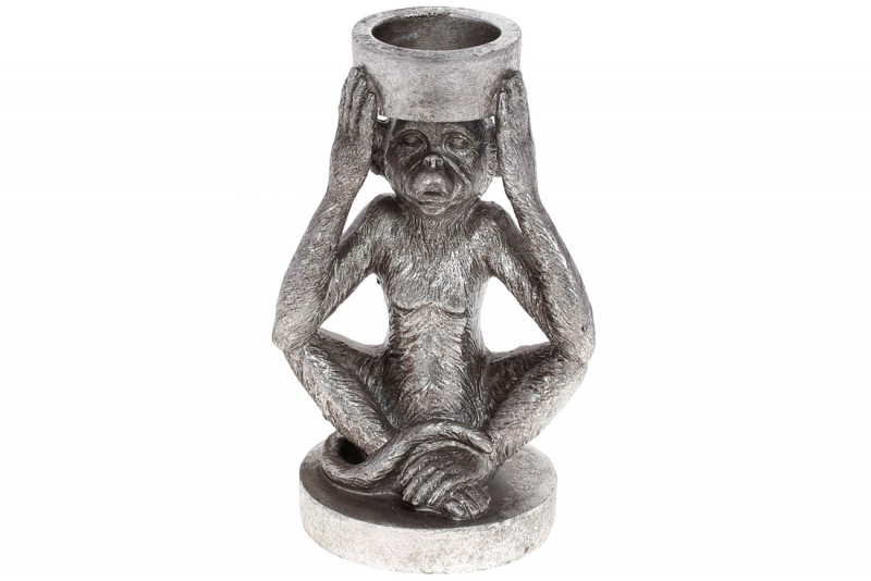 Свічник Bon Мавпа 450-904, 17см, колір - срібло