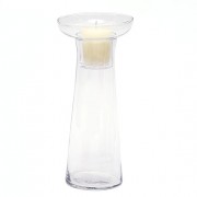 Свічник скляний зі знімною склянкою для декору Bon 527-C12, 23.5см