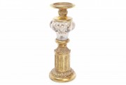 Свічник Bon 434-108, 33.8см зі скляною вставкою, колір - золото антик