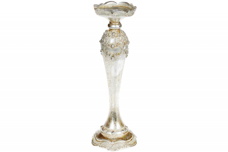 Декоративний свічник Bon Аркадія 440-821, 36см, колір - шампань