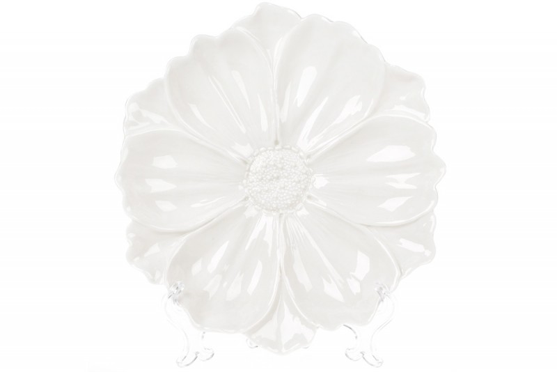 Набор декоративных тарелочек Bon Цветок 727-255 (3 шт.), 24см, цвет - белый