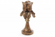 Набір свічників Bon Ірис 430-302 зі скляною колбою (2 шт.), 25.5см, колір - бронза