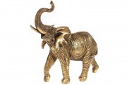 Декоративная статуэтка Bon Слон 450-880, 28см, цвет - бронзовый