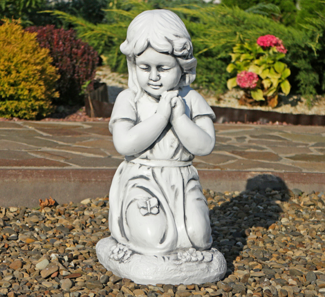 Садовая фигура Ребёнок молящийся на коленках Present 33x32x54.5 см ССП12092-1 Серый
