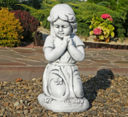 Садова фігура Дитина, що молиться на колінках Present 33x32x54.5 см ССП12092-1 Сірий