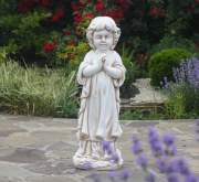 Садовая фигура Ребёнок молящийся стоя Present 35x25x72 см ССП12091-1 Крем