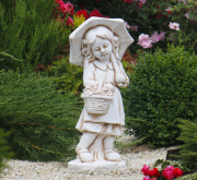 Садовая фигура Девочка с зонтом Present 66х30х24 см ССП12146 Крем