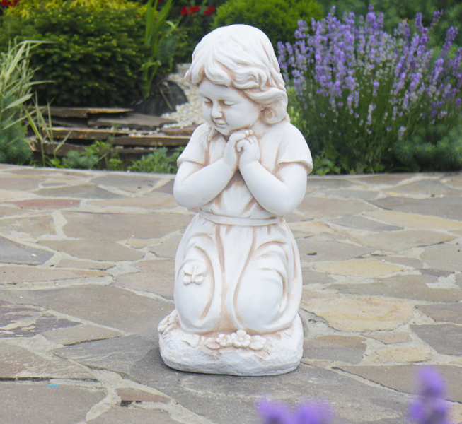 Садовая фигура Ребёнок молящийся на коленках Present 33x32x54.5 см ССП12092-1 Крем