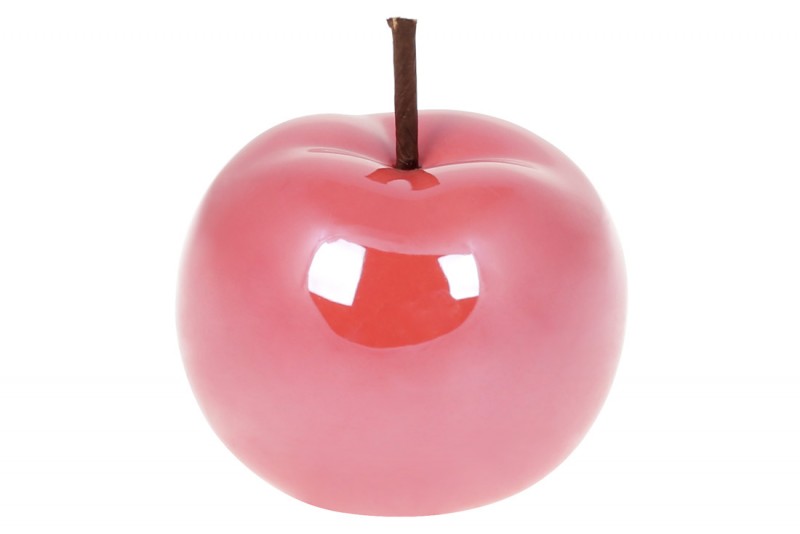 Набор декоративных яблок Bon 733-333 (4 шт.), 9.7см, цвет - клубничный перламутр