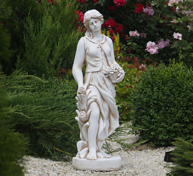 Садовая фигура Богиня Весны Present 83х23х27 см ССП12037 Крем