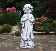Садова фігура Дитина, що молиться, стоячи Present 35x25x72 см ССП12091-1 Сірий